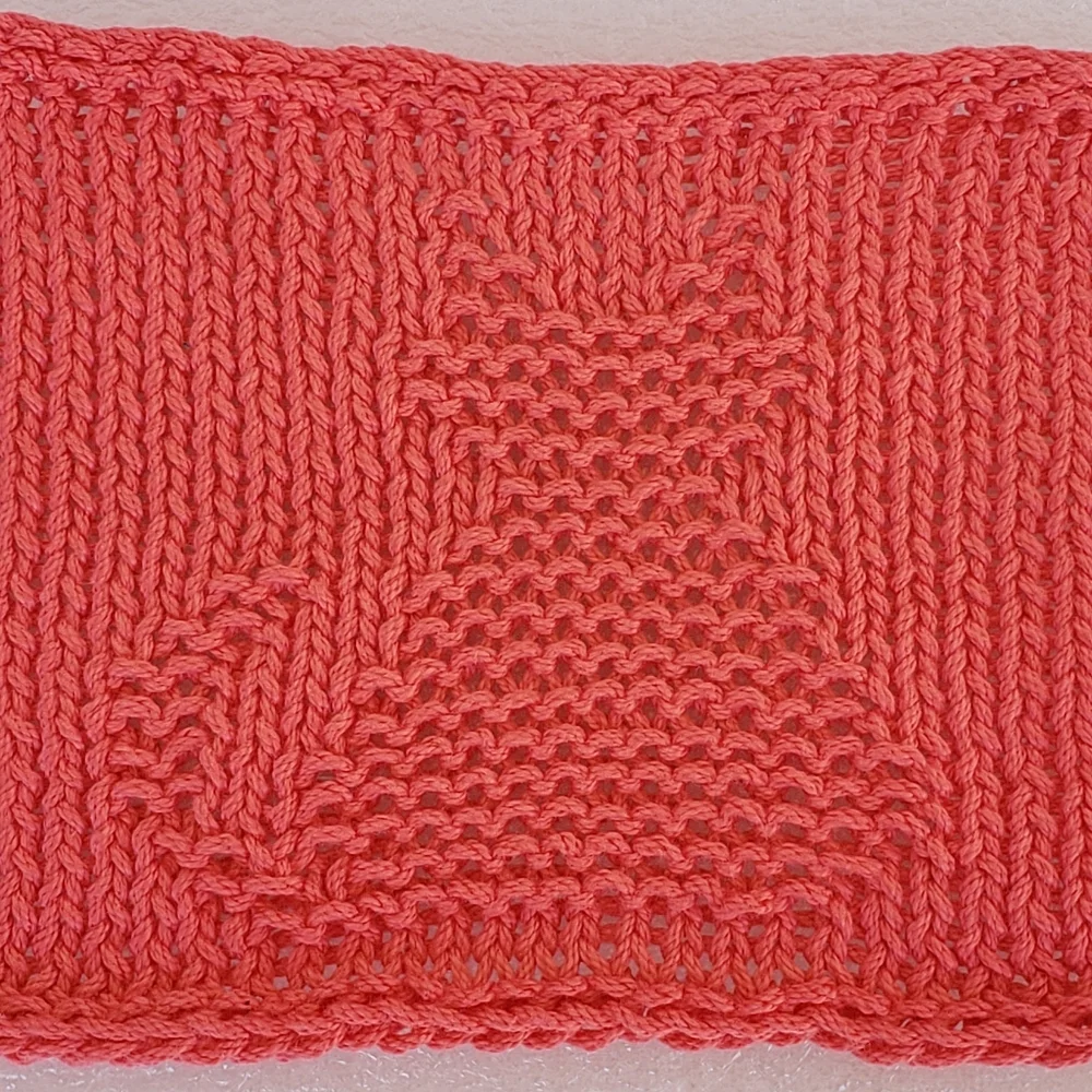 Handmade Knit Cat Washcloth